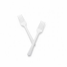 15.5cm 일회용 포크 돈까스 벌크 (개별포장X) 흰색 100개입, 1개, 100개