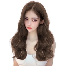 가발위드 붙임머리 엔디롱 웨이브 부분 가발 3피스 세트, 1개, 라이트브라운40cm