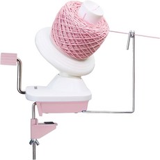 Olikraft 수동 실 와인더 볼 롤러 코바늘 뜨개질용 발레 크로셰 스피너 1 34인치 표면 클램프 최대 4온스까지 케이크 만들기, 1_Manual Yarn Winder, Coral Pink