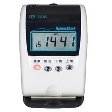 Needtek優利達 UB-2008 四欄位單色打卡鐘 台灣製造 精準記錄 提升效率, 1個, 單機UB2008(保1, 白色