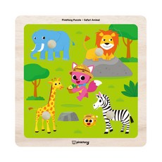 제사오스토어 손잡이퍼즐 야생 P395 맞추기놀이 퍼즐놀이 눈손협응놀이 목재퍼즐