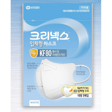 크리넥스 KF80 라이트핏 마스크 대형, 1개입, 100개, 화이트