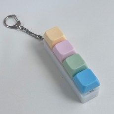 40키 키톱 밀키웨이 다채로운 그라데이션 커스텀 스트레스, BSUN TOY, 무광 모델, F_4키 사각 커버 화이트 블루 그린 핑크