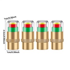 타이어 압력 모니 게이지 4개 세트 스템 밸브 센서 모니터 표시기 자동차, As show