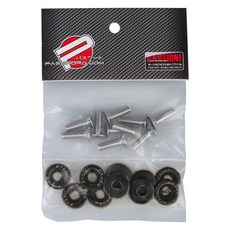 스터드볼트 암호 라이센스 수정 볼트 10PCS 와셔 자동차 스티커 액세서리 스타일링 플레이트 M6, Black, 01 Black