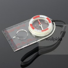 웰픽스 오리엔티어링 나침반 고급나침반, 1개, 혼합색상