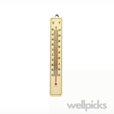 웰픽스 화씨 섭씨 원목 온도계, 1개