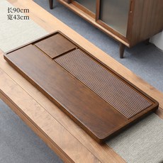 熱銷 實木茶盤 傢用茶具 辦公室簡易茶臺花梨中式大茶海蓄排水電木款茶託 茶臺 茶具 功夫茶具 泡茶 茶道, 品益90*43CM送六件套, 1個