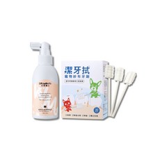 DR.WA-MI 汪咪博士 口腔保健噴液 + 潔牙拭寵物紗布牙刷, 1個, 貓專用x1+潔牙拭1盒