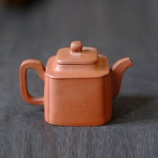 陶土茶壺, 一廠早期紫砂宜興原礦紅泥紫砂壺 一廠老壺老紫砂四方抽角170cc1入 -, 1個, 170L