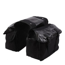 升級版自行車後馱包 騎行山地車貨架摩托車後座包邊包, 黑色後馱包, 1個