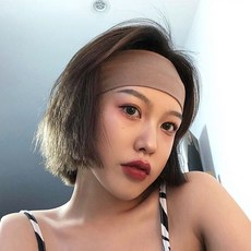 夏季吸汗頭巾運動跑步瑜伽薄款外出網紅健身額頭寬邊舒適學生輕薄, 白色,滌棉20*7（彈力好）均碼, 1個