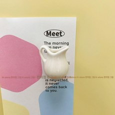 으노상점 자석화병 벽걸이화병 화병 꽃병장식, 넓은 입 퓨어화이트 3x2.7cm