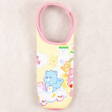 韓國大創 彩虹熊 Care Bears 扣式手提杯套 潛水布 保冷保溫, 1個, 黃色, 黃色
