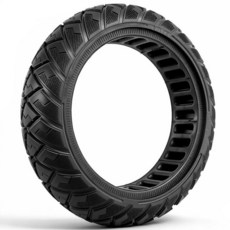Felixstory 8.1 Inch Scooter Tire 8.1x2.0 Off road 깔끔한 무지 Fit for Segway Ninebot E2/ E2 Plus，Fits, 8.1x2.0 off road solid tire-bl