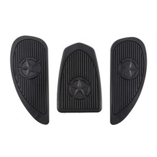 오토바이 탱크 무릎 패드 고무 스티커 트랙션 색, 색상: 1. Black, 1개