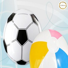 GOLDMEME 수영장공 물놀이비치볼, 1개, 축구공color, 30cm