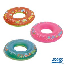 ZOGGS 幼兒游泳圈 兒童游泳圈 卡通游泳圈 充氣泳圈 游泳圈 2-3歲經典小海豹, 橘色, 1個