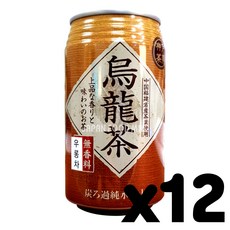 토미나가 고베 사보 우롱차 캔, 340ml, 1개입, 12개