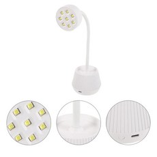 네일용 네일 램프 구즈넥 플렉시블 넥 빠른 건조 매니큐어 라이트 밝기 조절, 1개, 기본