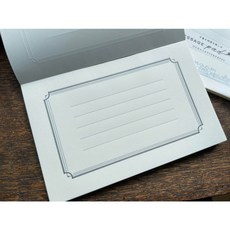 莫莫日貨 大枝活版室 OEDA LETTERPRESS 活版印刷小信紙 (共三款) 日本原創進口 便條紙 留言紙, 1個, 01.銀灰色邊框