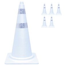 동광안전산업 칼라콘 백색(백색띠), 6개, 백색