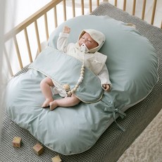 쁘리엘르 출산선물 프리미엄 60수 순면 + 3D 에어매쉬 신생아 슈가 역류방지쿠션 3컬러 분리형 커버 182610, 쁘리엘르 아이보리