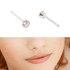 시크릿엠 국산 써지컬스틸 큐빅 코피어싱 노즈링 코찌