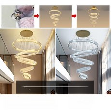 펜던트 원형 카페 식탁등 레스토랑 엔틱 대형 썬캡 천장, 5단 15+30+50+70+90cm