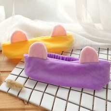 헤어밴드(퍼플) 토끼 극세사, 1개, 본상품선택