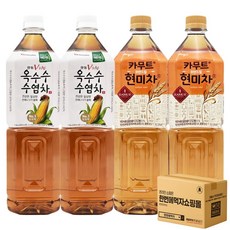 [한번에먹자] 1.5L 차음료 혼합세트 / 광동옥수수수염차 + 카무트현미차, 4개