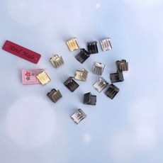 짱패브릭 대-지퍼마무리클립세트 지퍼끝쇠 끝도메, 흑니켈, 20개, 흑니켈