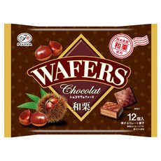 FUJIYA 不二家 栗子口味巧克力威化餅 12 塊裝, 1個