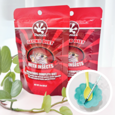 판게아 인섹트 크레스티드게코 사료 슈퍼푸드 2oz+(주사기+숫가락+믹싱볼), 56g, 2개