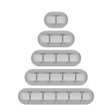 5개 케이블 코드 정리기 실리콘 USB 와인더 관리 클립 셀프 접착식 마우스 키보드 헤드셋용 아이폰용, 1Set G y, 1Set Grey