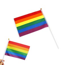 미니 무지개 깃발 손깃발 세트 성소수자 응원 소품