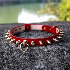 대형견 강아지 목걸이 애견 초크체인 훈련용 강아지목걸이 초크목걸이, D. 큰 빨간색 단일 행