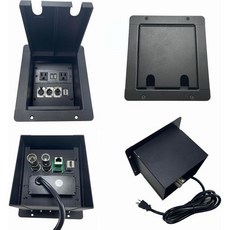 PROCRAFT 미니 2 홀 뚜껑 피드 스루 인핸스드 스테이지 포켓플로어 박스 유선 AC 1 XLR 여성 남성 RJ45 HDMI 포함