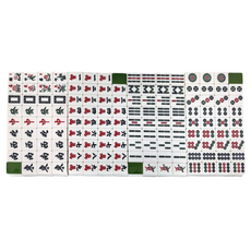 36正磁電動桌專用麻將, 綠色, 尿素甲醛樹脂, 墨綠色, 1組