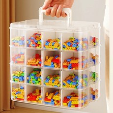 오펀 칸막이 레고 블럭 정리함 장난감 정리함 토이박스, 1개, 투명