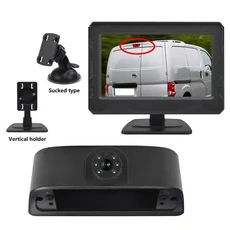 닛산 NV200 (2010-2017) 후방 카메라용 차량 3번째 고정식 후진 교체 브레이크 라이트, 02 4.3-inch monitor kit