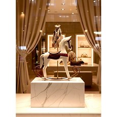 Grace葛瑞絲 新北出貨 馬上有錢 搖搖馬 木馬 擺飾 裝飾品, 經典白, 1個