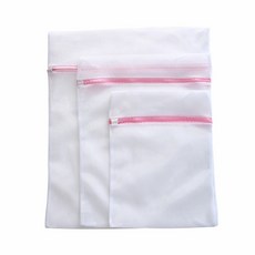 細網洗衣袋 粉色拉鍊, 粉色拉鍊 細網 25x30 內衣褲襪子, 1套