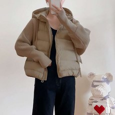 니트패딩 노르딕 카라집업