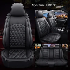 범용 스타일 카시트 커버 현대 매트릭스 아제라 에쿠스 벨로스터 자동차 액세서리 인테리어 디테일 보호대, 05 Black 5 Seats, 5)Black 5 Seats, 1개