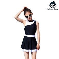 하방방 초등학생 여아수영복 스커트 민소매 실내 생존수영 래쉬가드