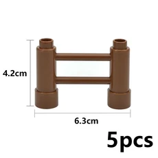 큰크기 빌딩 블록 가구 집 TV 램프 울타리 의자 테이블 대형 조립 피규어 장난감 Duploes와 호환, 04 Fence Brown