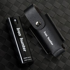 아이언헌터 호신용품 페퍼스프레이 치한퇴치 일시적시력상실 (파우치포함), 블랙, 1개