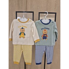 [압소바 해피랜드] 초봄 늦가을 겨울 유아 남아 여아 공용 둔 하운드 실내복 HZ7-10503