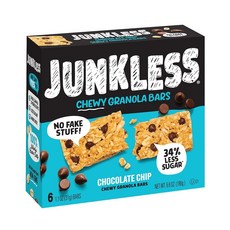 Simply Eight Junkless 그래놀라 바 리얼 초콜릿 칩 츄이 187.1g(6.5온스), Simply Eight Junkless 그래놀라 바,, 187.1g, 1